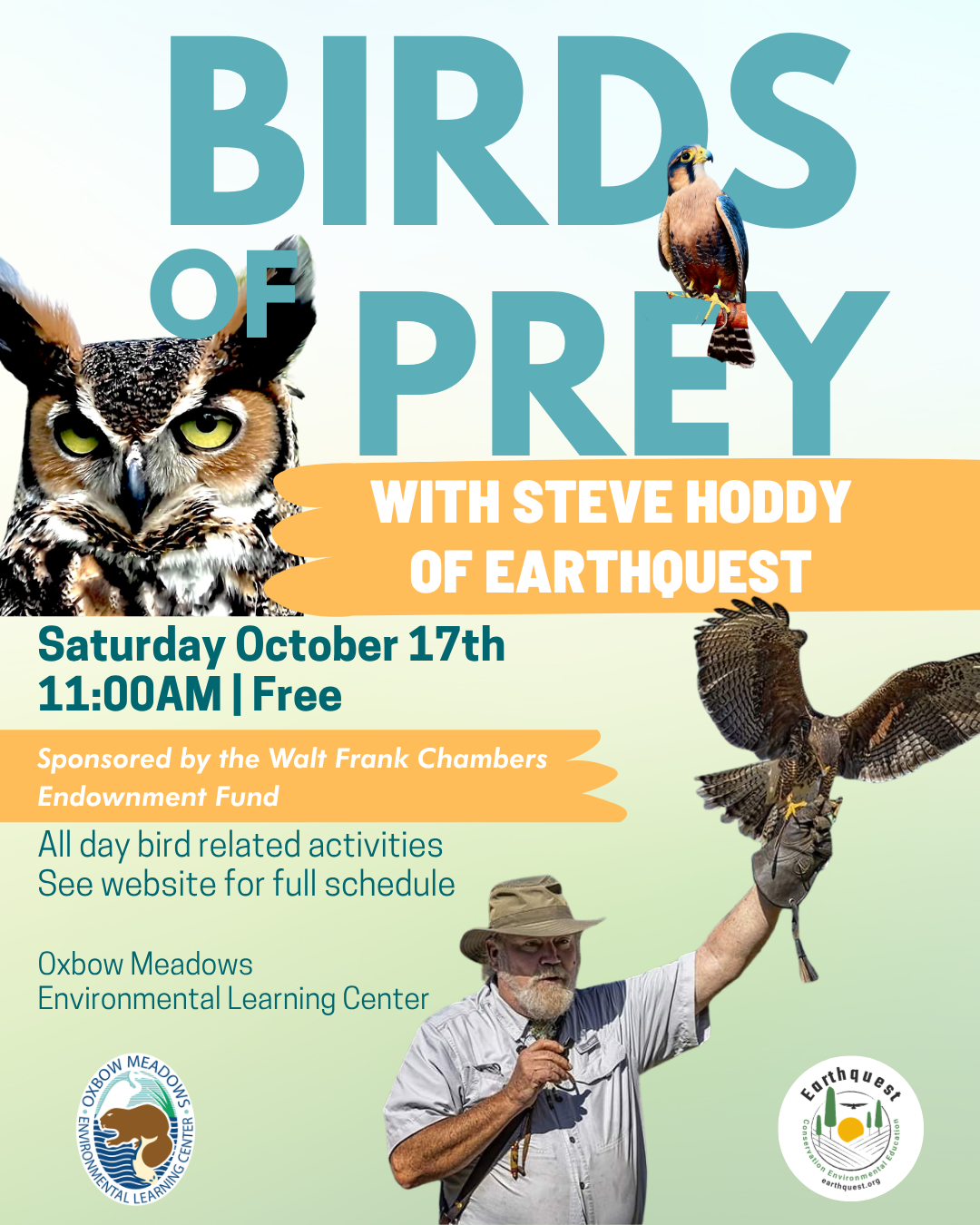 Birds of Prey event flyer Birds of Prey event flyer