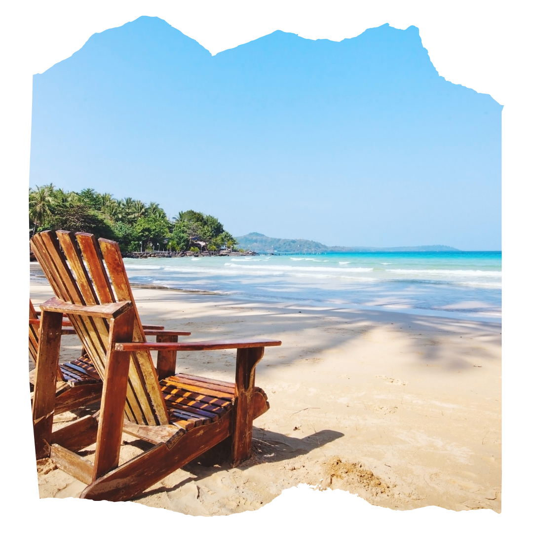 Two chairs on the beach