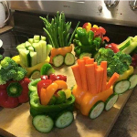 a vegetable train